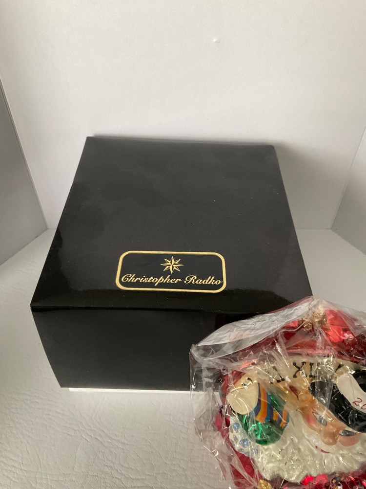 Christopher RADKO Millenium Ornament “No Time For The Present” - NEW IN BOX