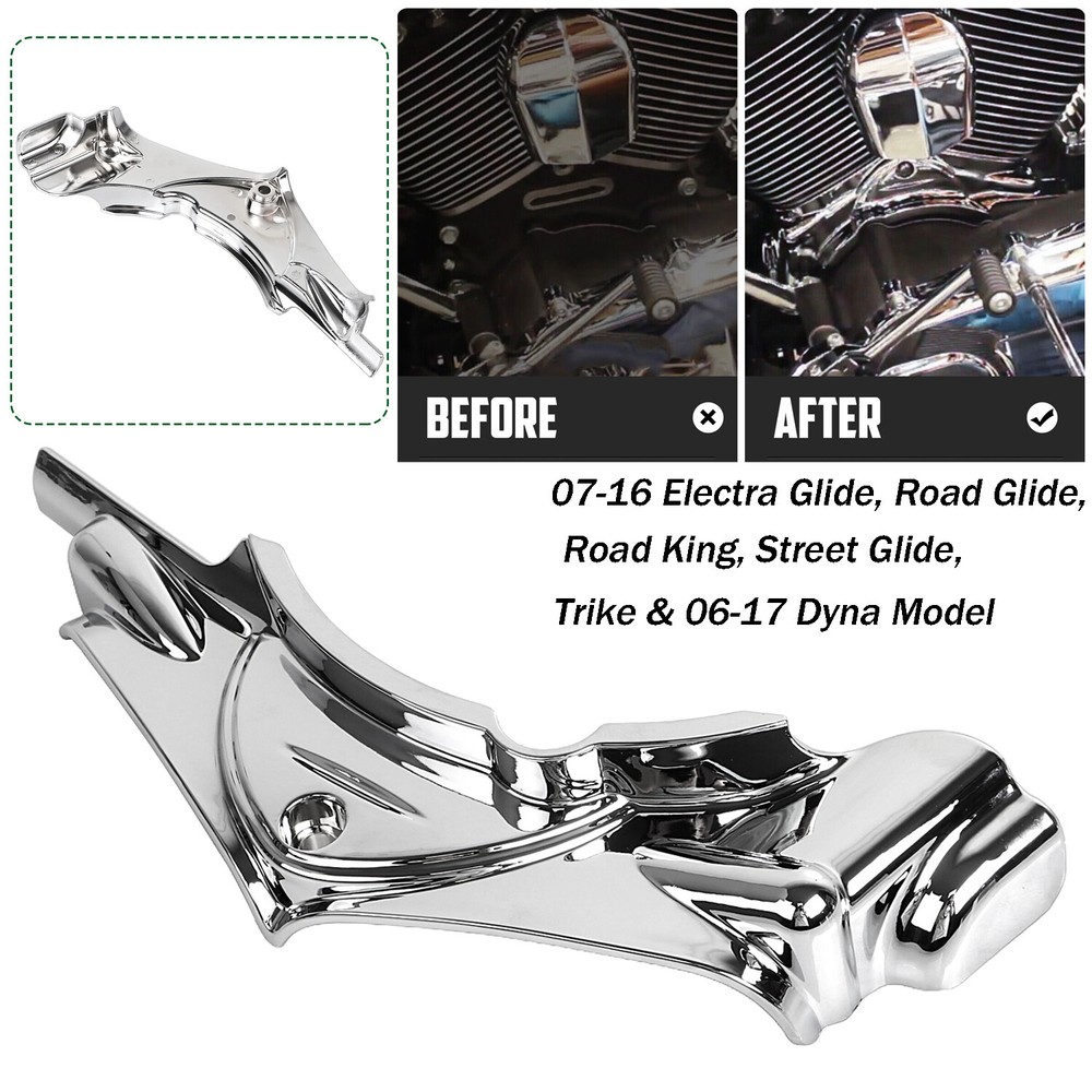 Chrome Cylinder Base Covers For 2007-2016 Electra Glide Road King Street Glide