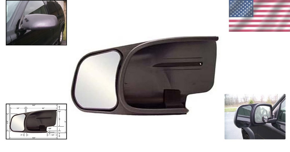 Custom Towing Mirror for Chevy/GMC/Cadillac, Driver Side - Easy Installation