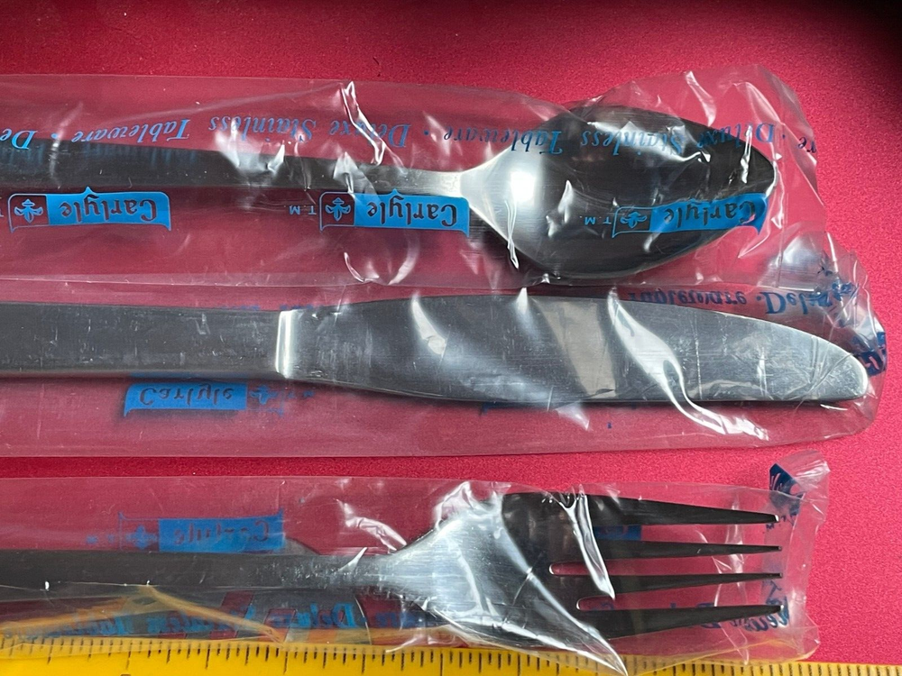 Vintage Carlyle #CF8 3 Piece Place Setting Fork Knife Spoon