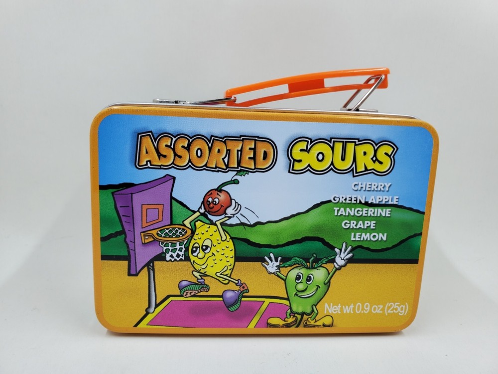 T1 Assorted Sours Candy Mini Tin Lunchbox