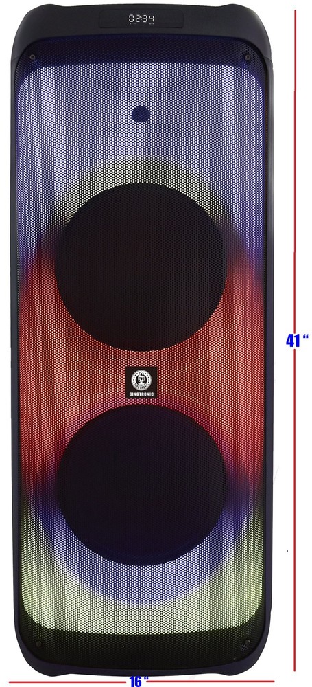 Professional 1200W Powered Karaoke Speaker System w/ Bluetooth