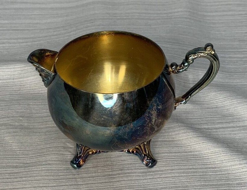 ONEIDA Silver Plated, Footed Creamer, Victorian Style