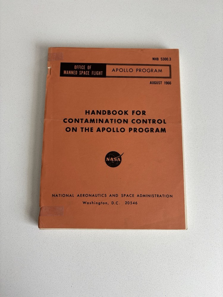 NASA Apollo Handbook For Contamination Control Program 1966 Manned Space Flight