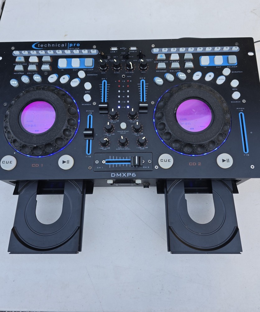Technical Pro DMXP6 Double CD Mixer with USB, Scratch and BPM