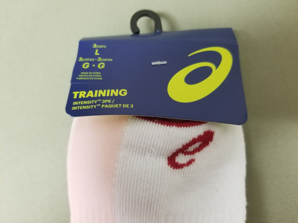 New Asics Intensity Unisex 3 Pack Training Socks.