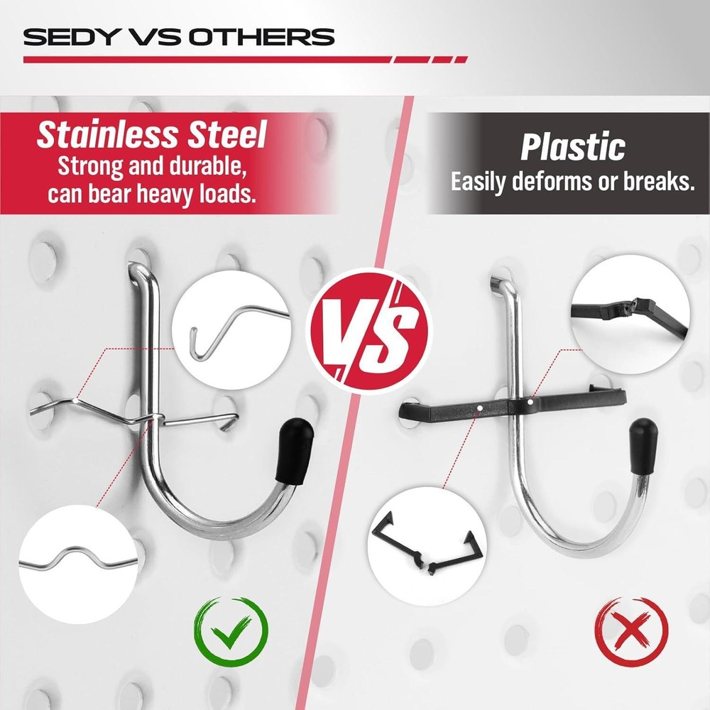 Pegboard Organizer Peg Board Hooks: 300-piece Hooks for Black