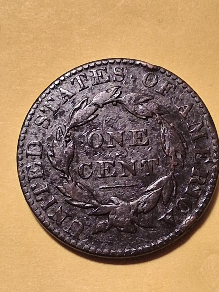 1820 LARGE CENT VF CONDITION. CORONET TYPE. FULL LIBERTY.
