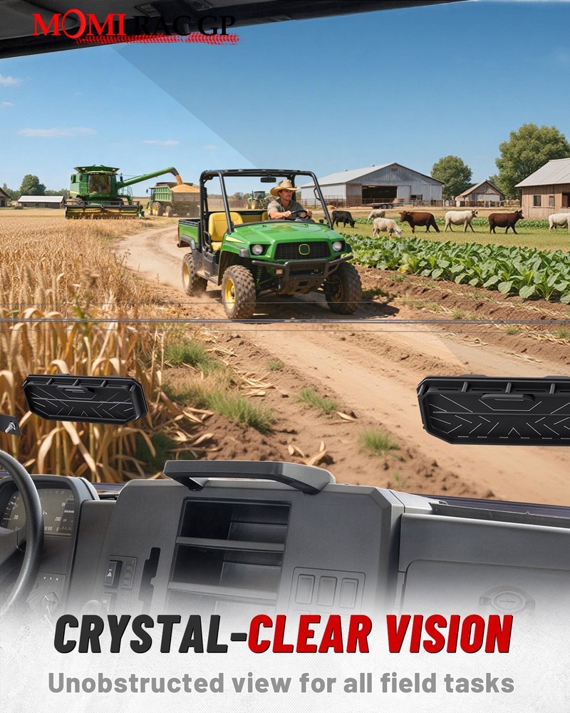 Heavy Duty Front Windshield Vented Window for John Deere Gator 835 / 865 2018+