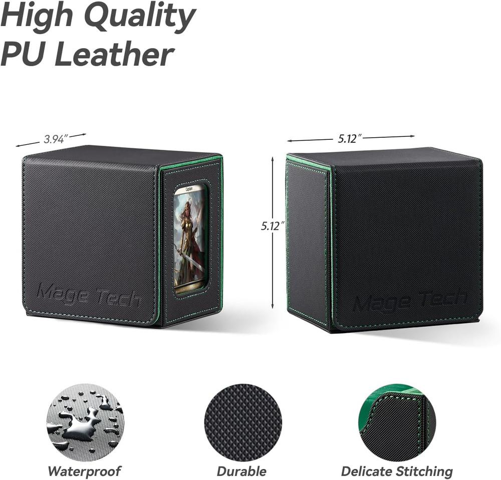 Card Deck Box for MTG Commander - Patented Design, Commander Display, Fits 100 D