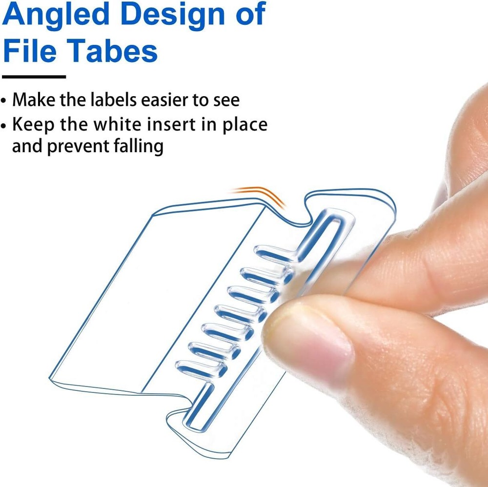 File Folder Tabs 210 Sets Hanging File Folder Labels 2 Tabs & Inserts New