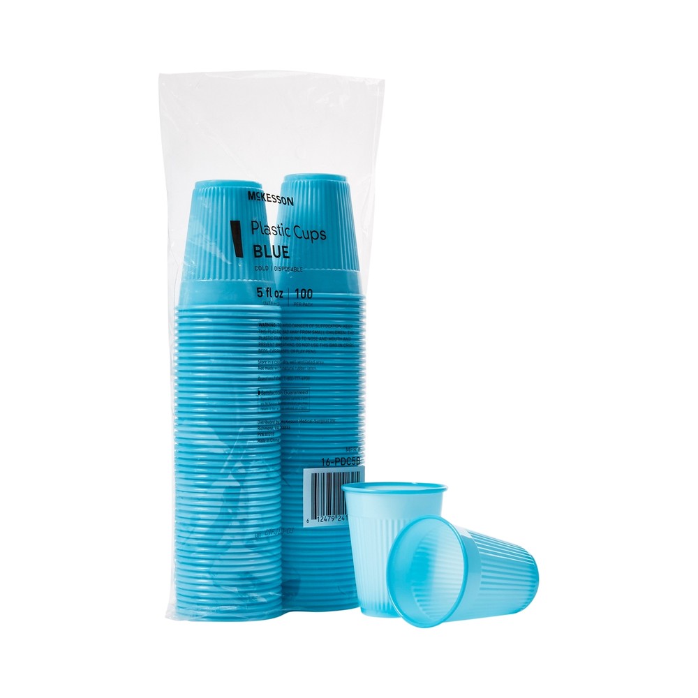 McKesson Disposable Drinking Cup Blue Plastic 5 oz. 2500 Ct 16-PDC5B