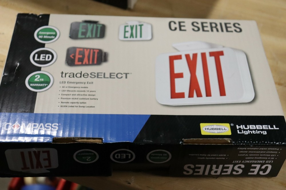 Hubbell Lighting , LED, Exit Sign, Model CER 4.300"L LED