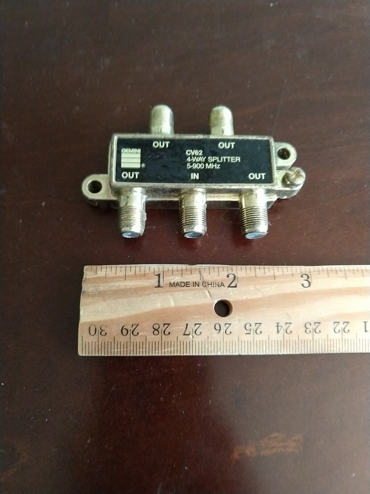 Gemini 4-Way Splitter CV-62 5-900 MHz