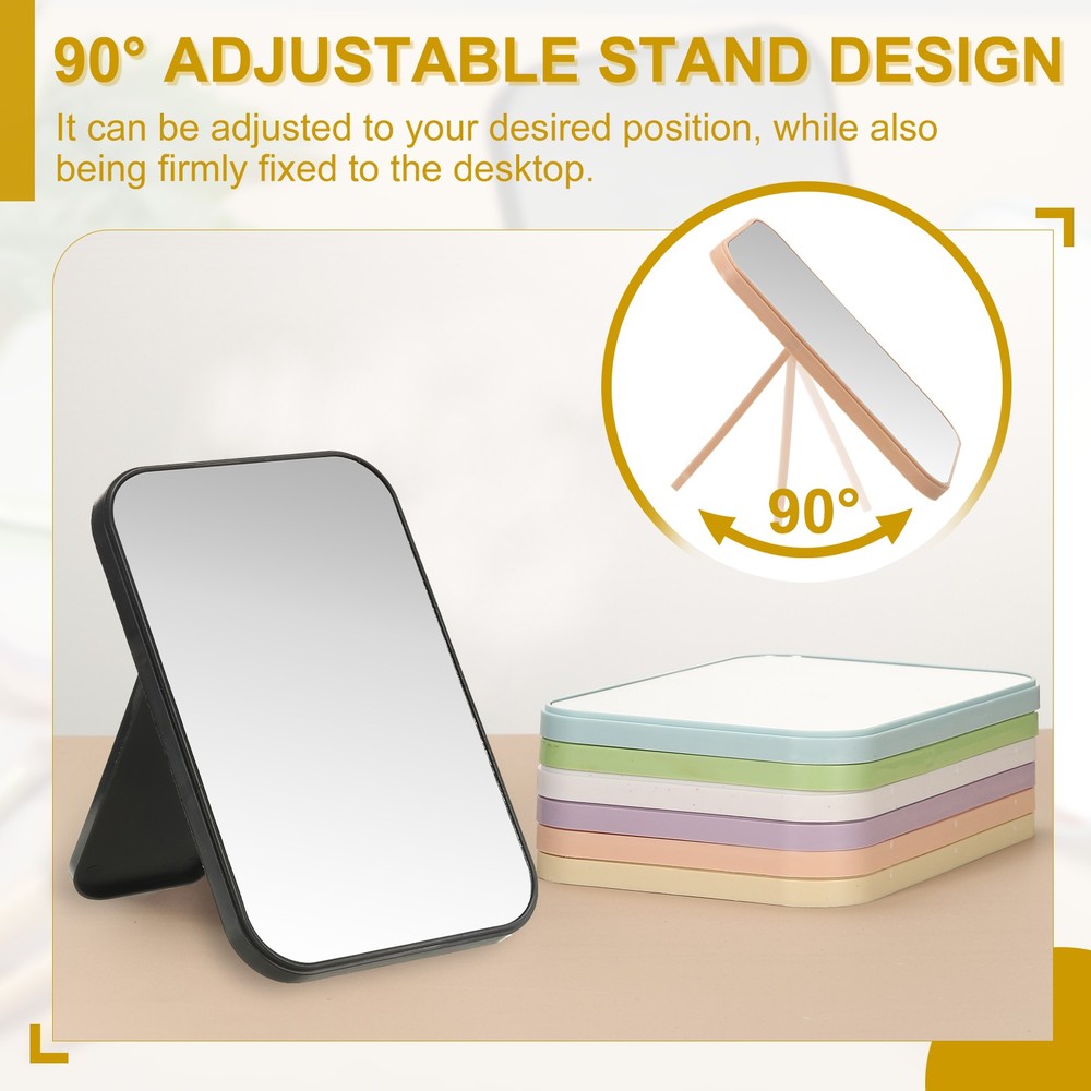 Desktop Makeup Mirror, 5.9 x 3.9" Portable Folding Vanity Mirror, Light Blue