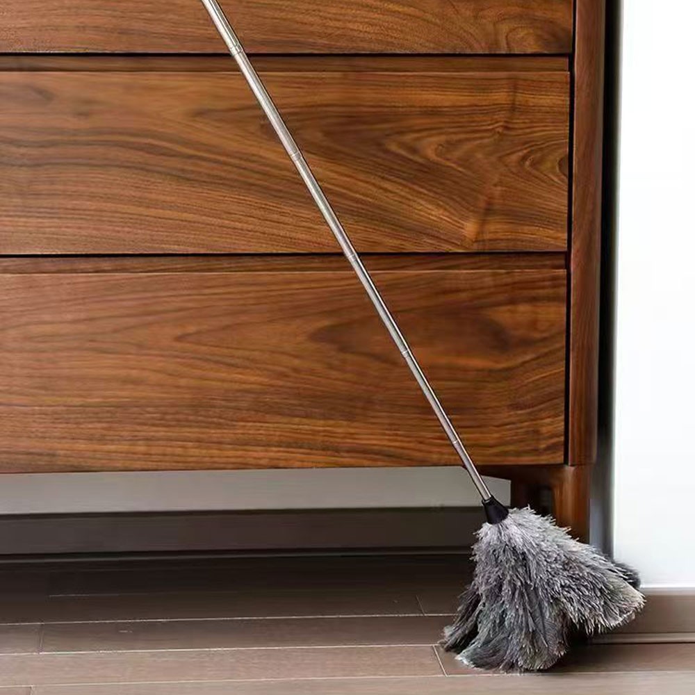 Extendable Ostrich Feather Duster Retractable Feather Duster with Nonslip Handle