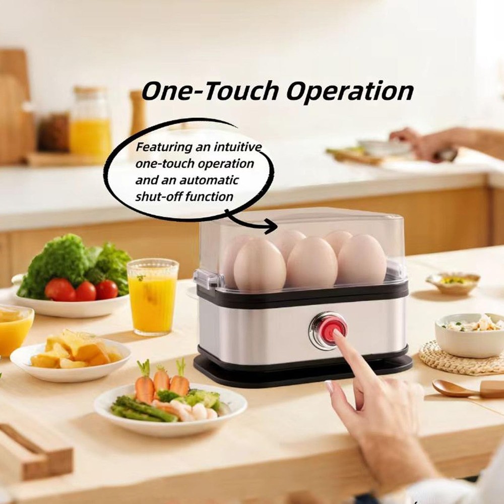Smart Egg Cooker Multi-Function Rapid Eggs Cooker Electric 6 Egg Capacity Hard