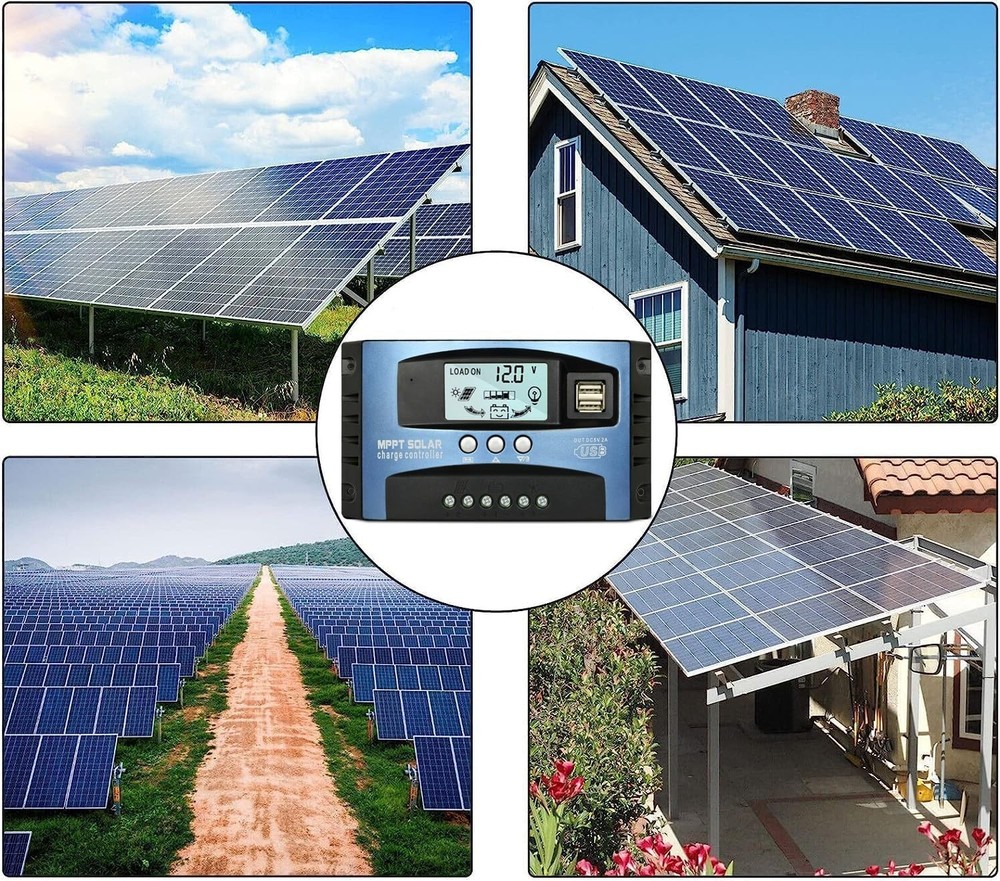 High Efficiency 100A Solar Charge Controller with Timer & LCD Monitoring Display
