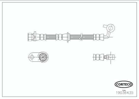 Brake Hose CORTECO 19036435