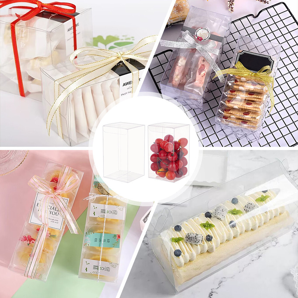 15pc Rectangle Transparent Plastic PVC box Gift Packaging Waterproof Folding box