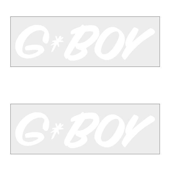G-BOY Script - WHITE Horizontal decal pair