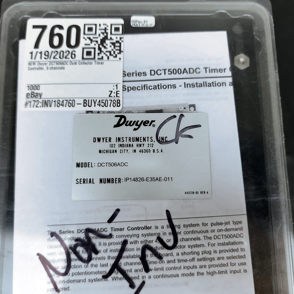 NEW Dwyer DCT506ADC 6Ch Dust Collector Timer Controller Board