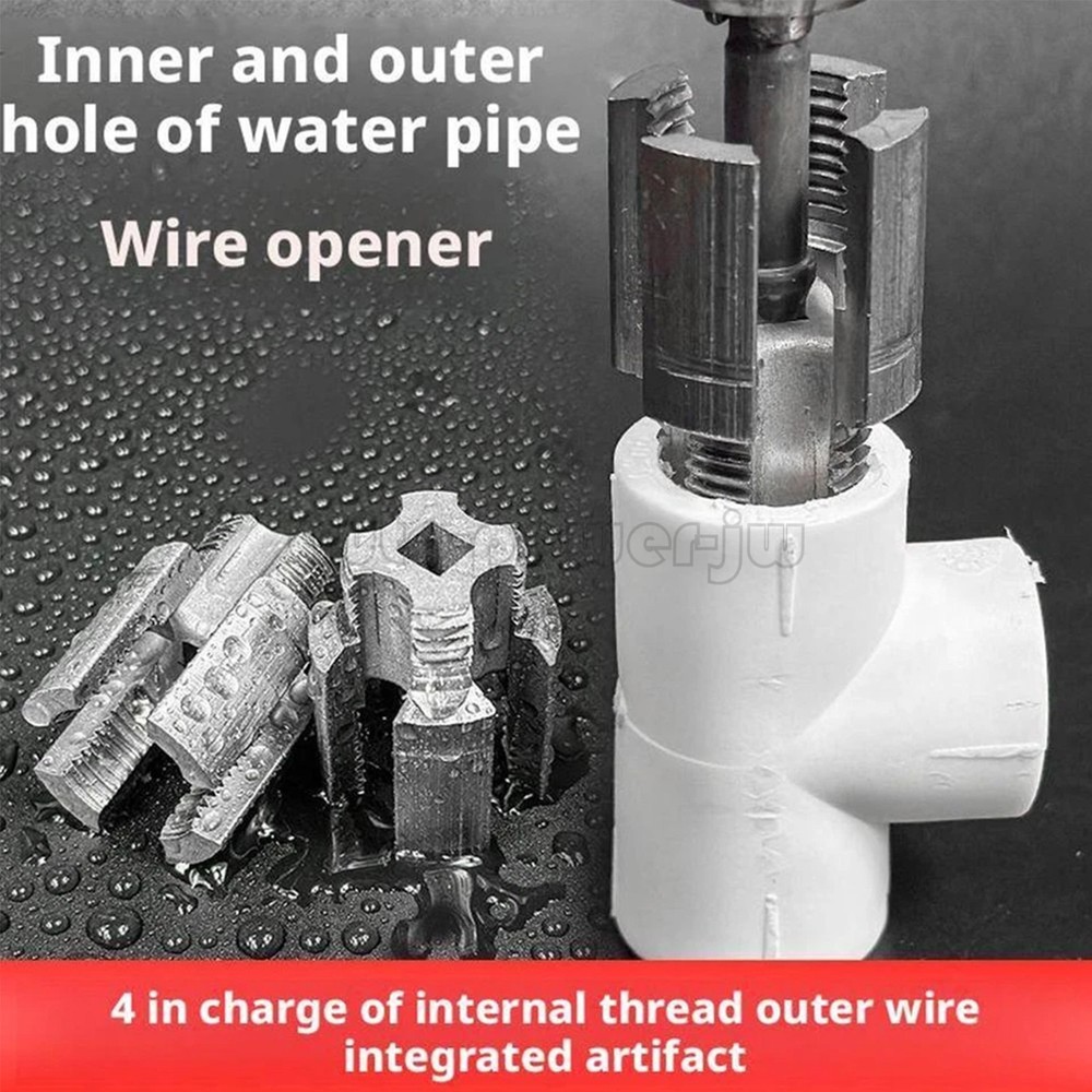 Integrated Internal & External Pipe Threading-Tool PVC Pipe Threader Kit