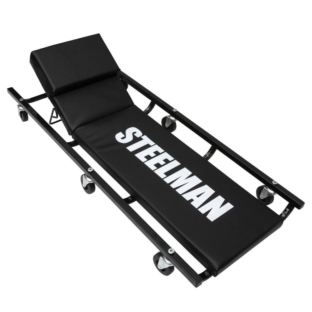 Steelman Heavy-Duty Low Profile Rolling Creeper with Adjustable Headrest 61029