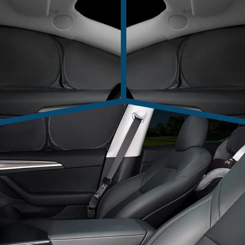 6 Layers 2-Piece Side Window Sun Shades Compatible with Ford Econoline/Ford E...