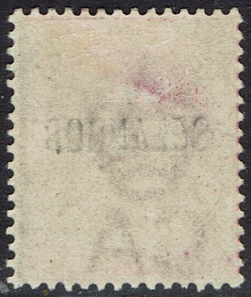 SELANGOR 1885 QV STRAITS 2C OVERPRINTED SG TYPE 24