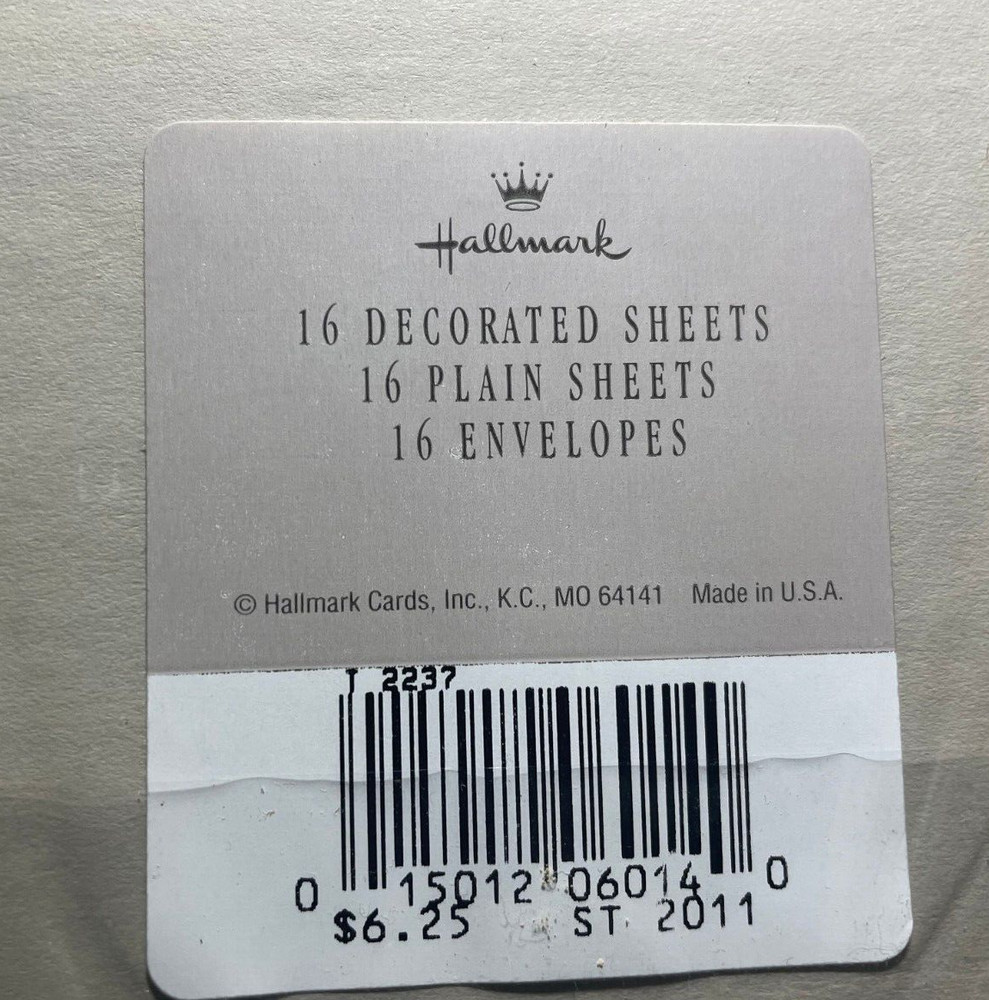 Hallmark Stationary 16 Decorated Sheets, Plain Sheets & Envelopes Flower Design