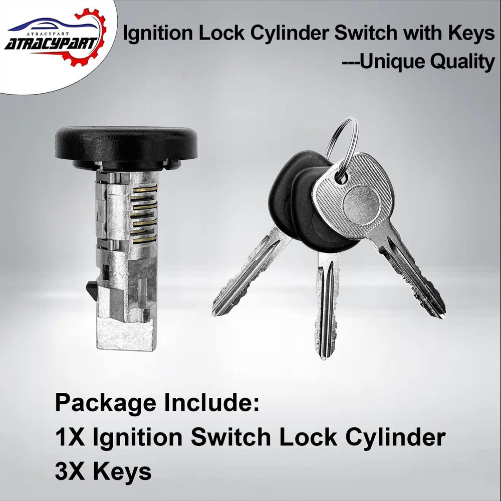 Ignition Switch Lock Cylinder with Keys, Compatible with 2004-2016 Chevy Silvera