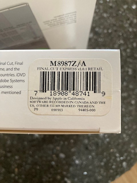 Vintage Apple Final Cut Express - Edit Like A Pro, Sealed.