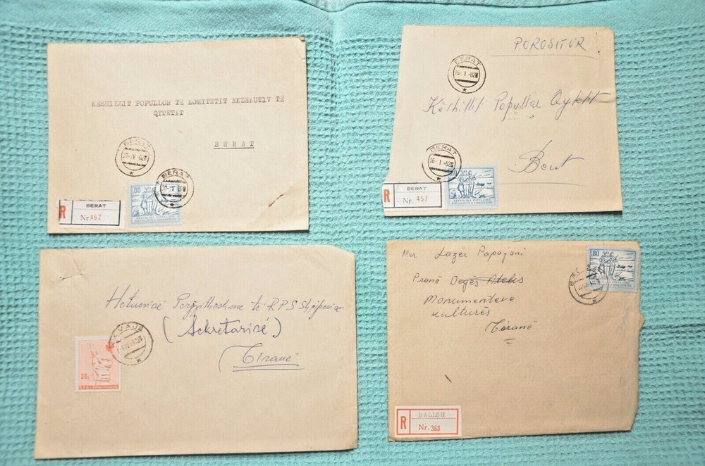 Albania Stamps 4 Old COVERS