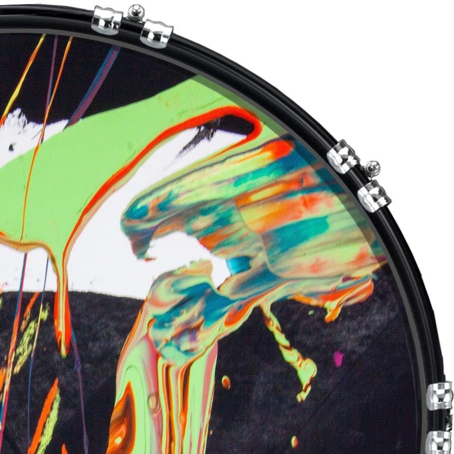 20" Custom Bass Kick Drum Front Head Graphical Graphic Paint Mix 5