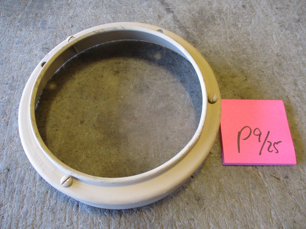 NOS TAN Headlight Bezel or Outer Ring Retainer w/3 Screws, Dinged, for HMMWV etc