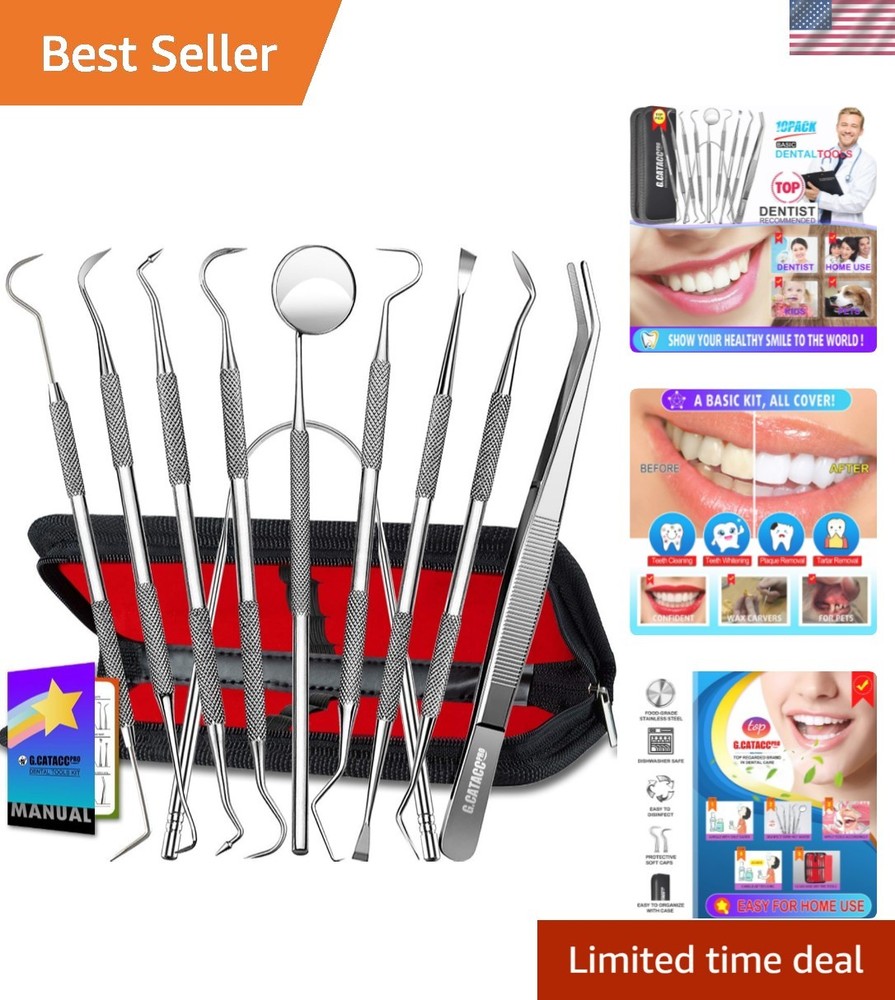 10 Pack Dental Tools, Professional Plaque Remover for Teeth Cleaning Tools Se...