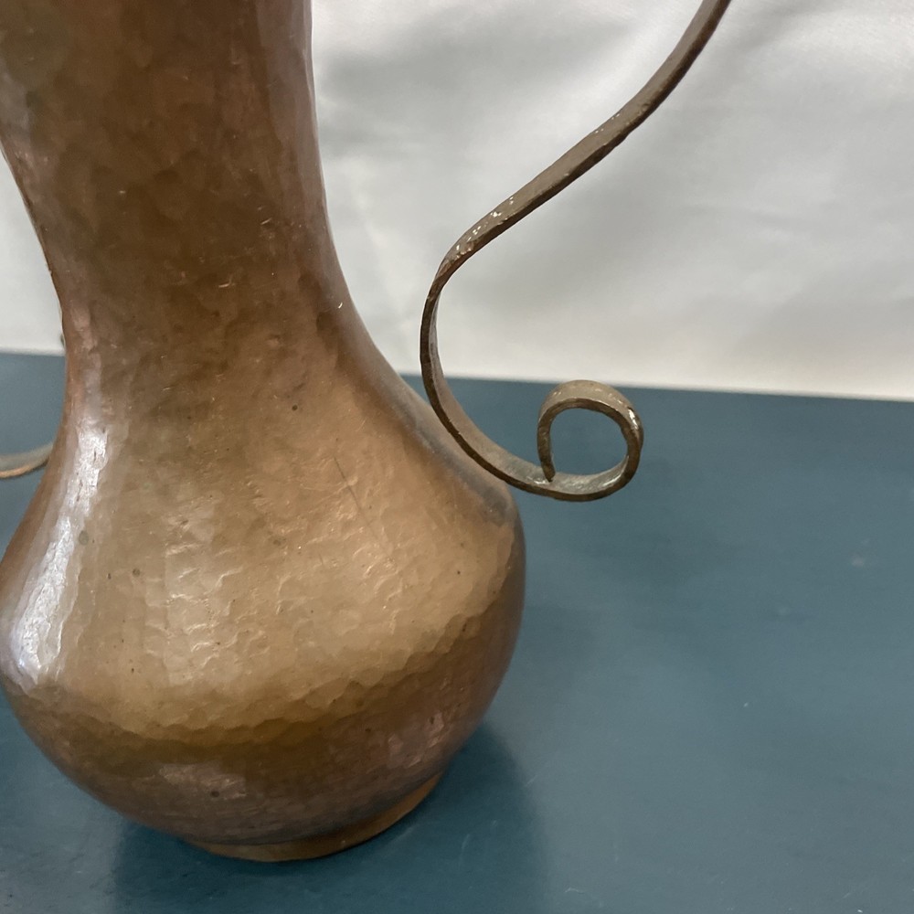 2 vintage, hand-hammered copper pitcher Primitive Rustic Decor
