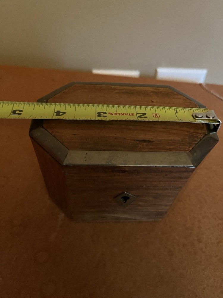 Vintage Foreside 3pc Solid Wood Locking Keepsake Boxes Brass Trim Nesting w/ Key
