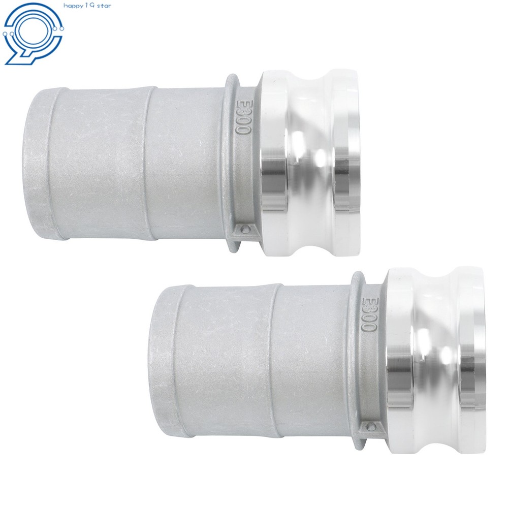 2 Pcs 3" Aluminum Camlock Type E Adapter Universal Hose Connection Kit