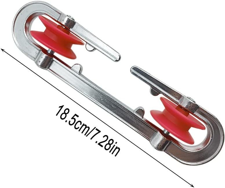 2 Pack Aluminum Clothesline Spreader Pulley Accessories