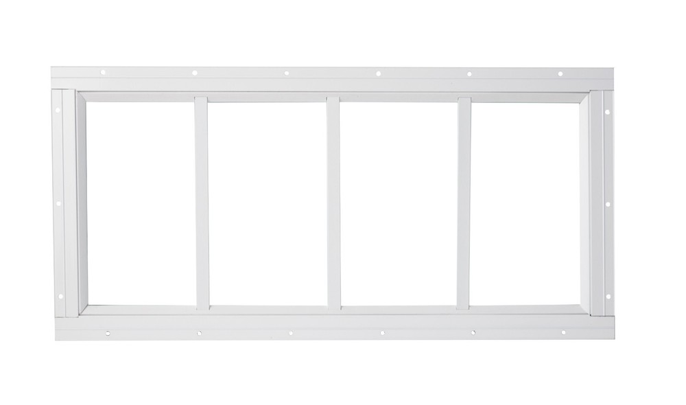 Shed window transom 10 x 23 , white/ brown/black