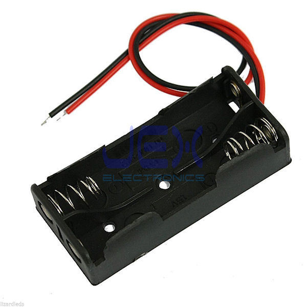 Twin/2X/Two AAA DIY Battery Holder Case Box Base 3V Volt PCB Mount With Wire