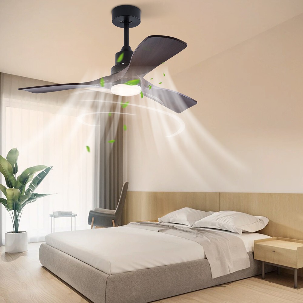 42" Flush Mount Indoor Ceiling Fan Light with Remote Control & AAA Batteries