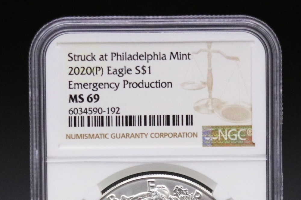 2020 (P) American Silver Eagle - Emergency Production - NGC MS69