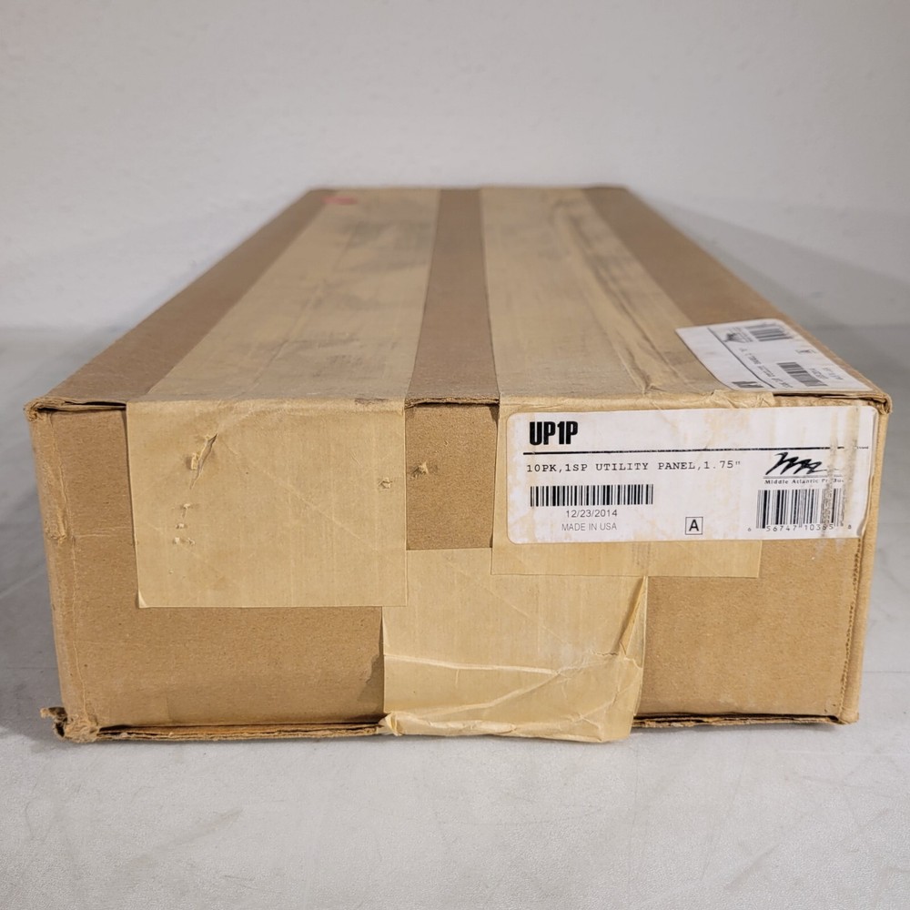 Middle Atlantic UP1P Utility Panel 10pk, 1sp 1.75"