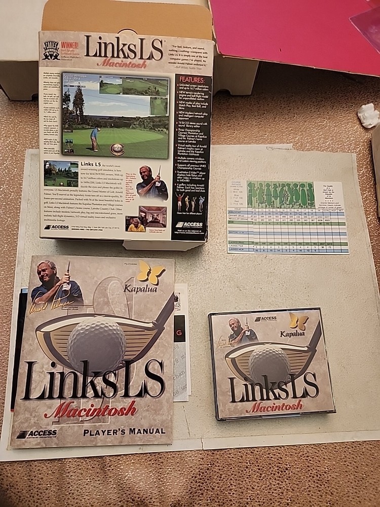 Vintage LinksLS Golf Software for Apple Macintosh- (3) CD ROMs For Macintosh