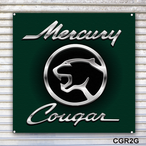 Mercury Cougar Banner Sign Wall Art