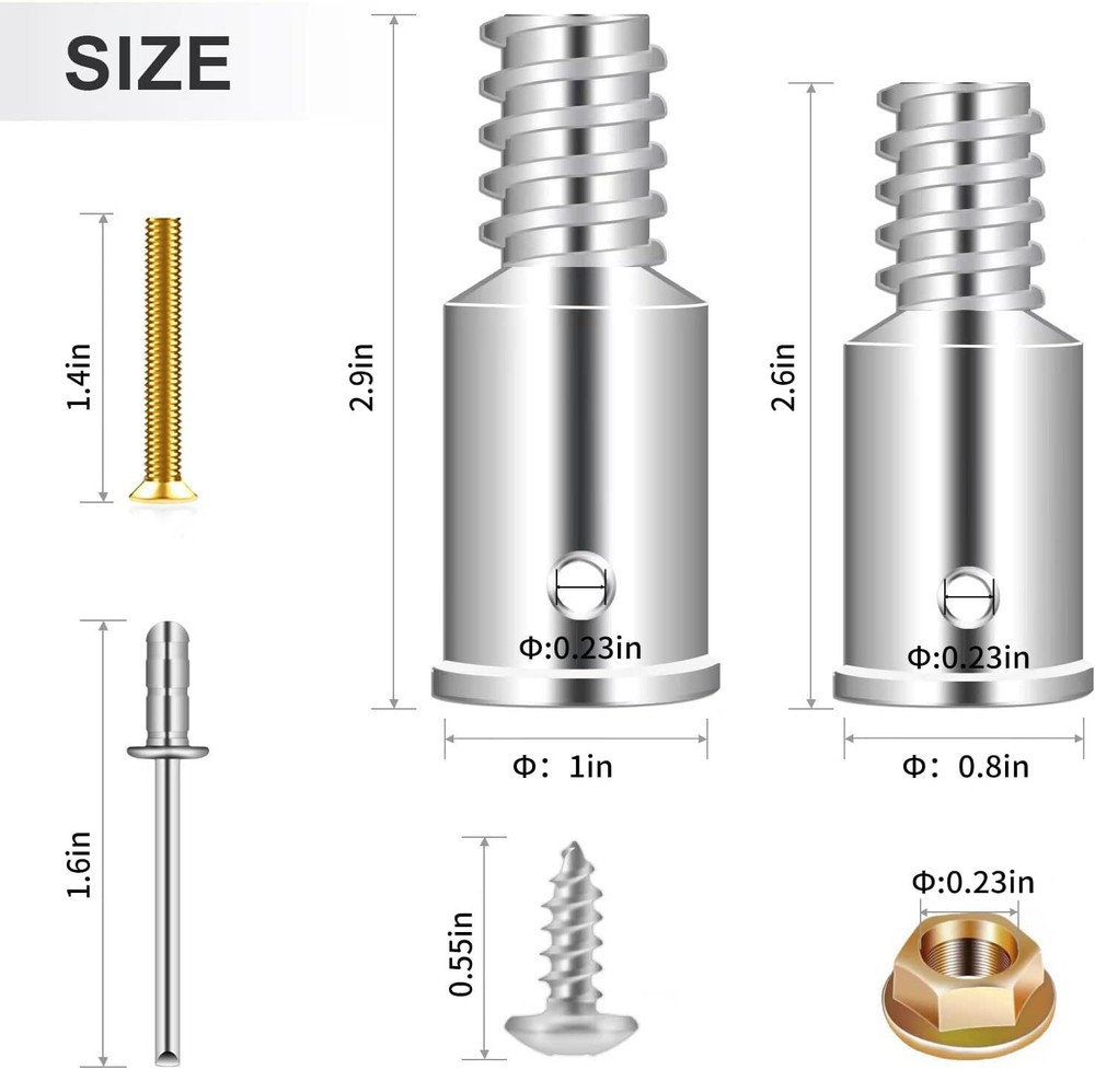 Thread Tip Replacement,Ultra Threaded Tip Repair Kit 1 Inch Extension Pole Adapt