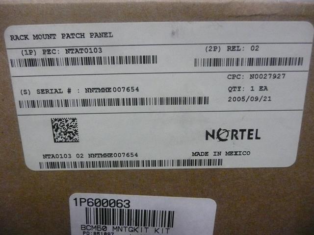 Nortel BCM50 NTAT0103 Distribution Panel